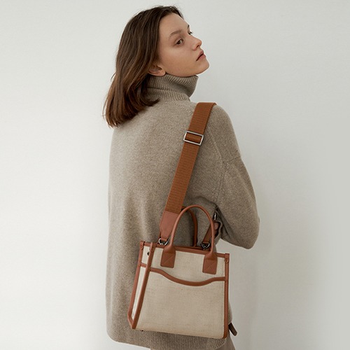 Classic Canvas Bag Small Ivory (Brown)   품절