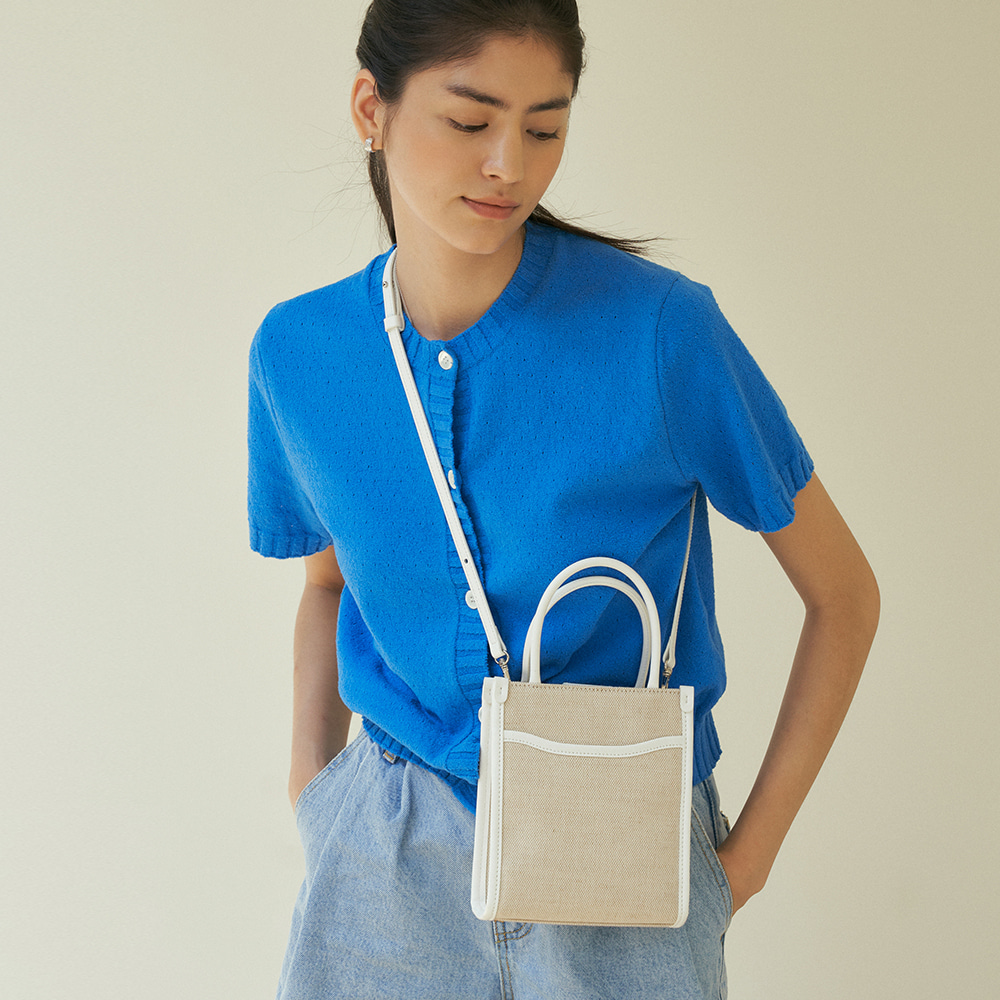 Classic Canvas Bag New Mini Linen (White)  [New 10%]   (정상가128000원)
